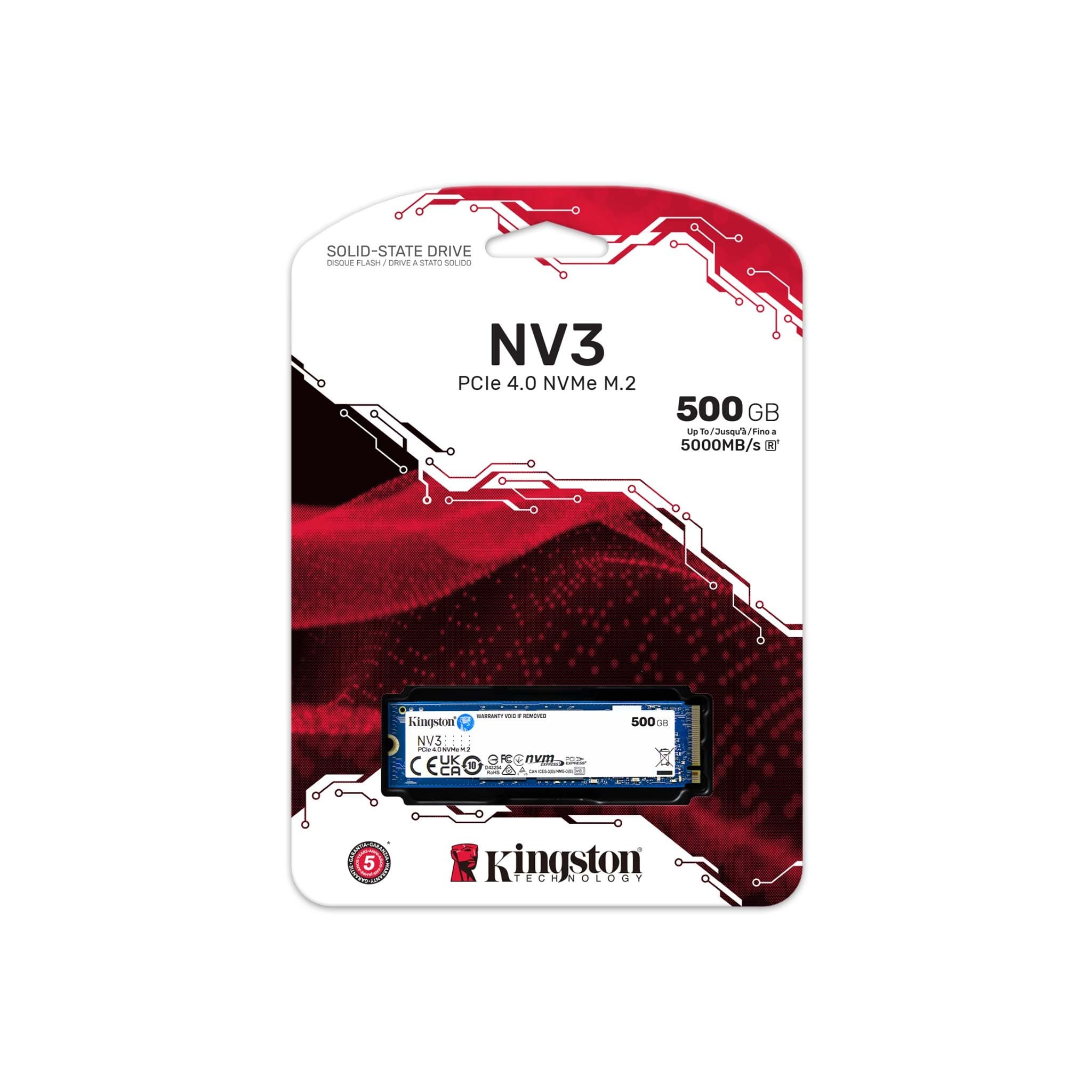 SSD KINGTON NV3 M.2 NVME 500 GB GEN 4