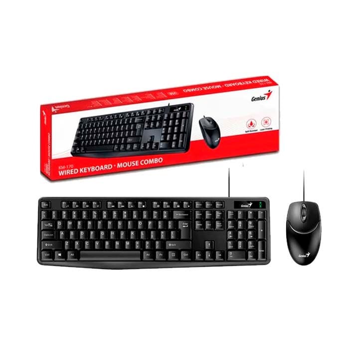 TECLADO + MOUSE GENIUS KM-170 USB BLACK